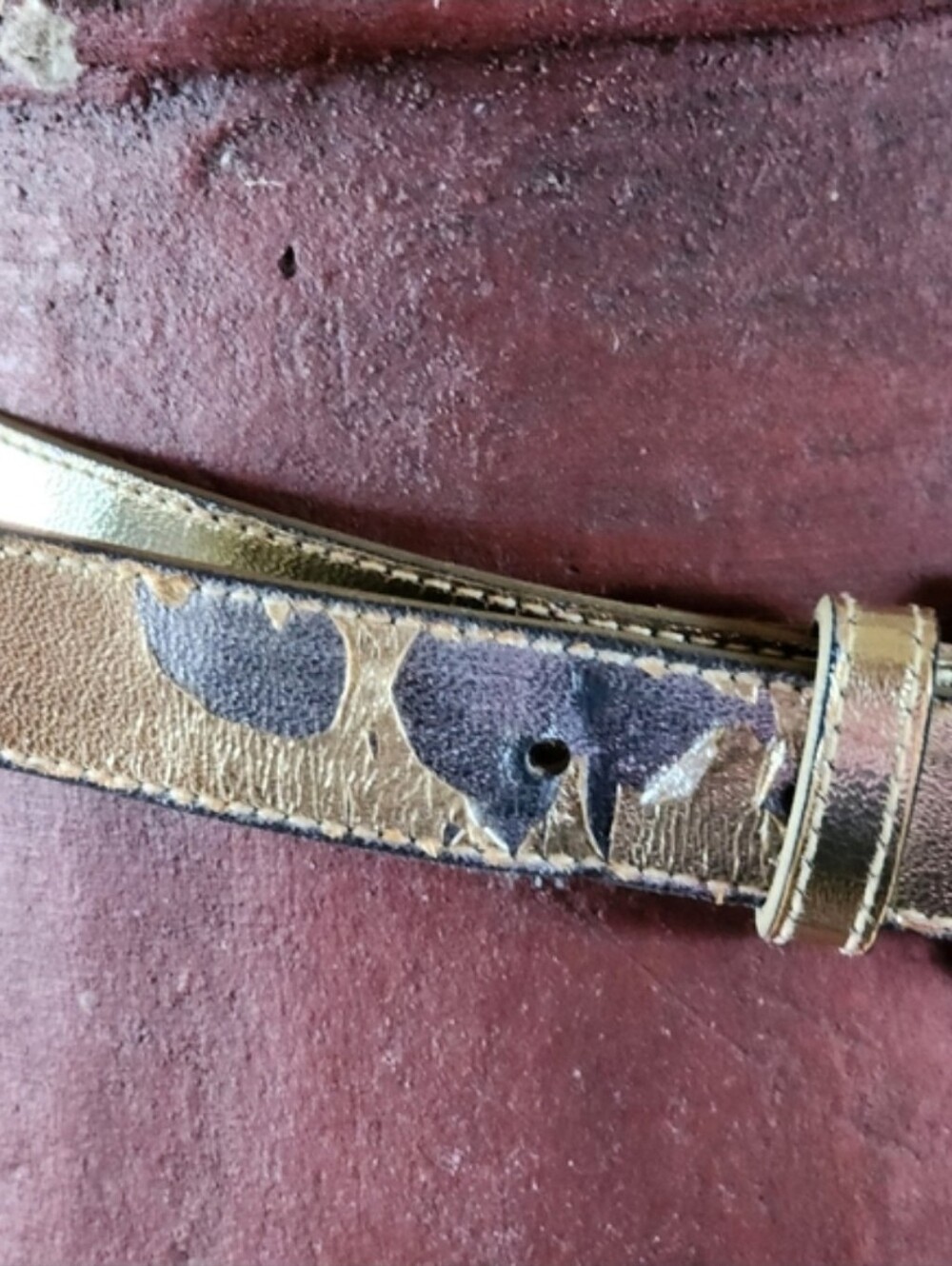 Gold Women's Fashion Belt with Buckle 1" Wide 38" Long See CALLOUTS - Picture 4 of 7